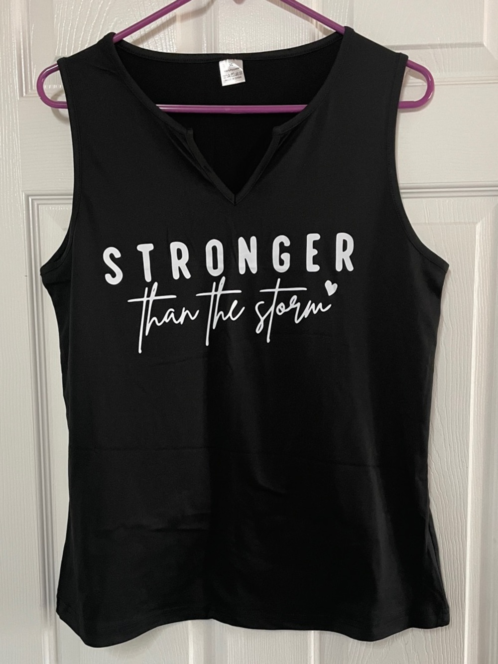 Stronger Than The Storm Black Sleeveless Women's Top
